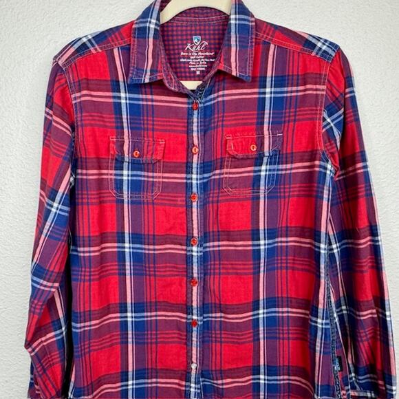 Kuhl Plaid Double Layer Button Up Long Sleeve Shirt Sz Medium - Picture 4 of 12
